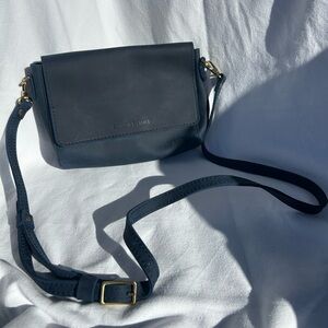 Portland Leather Blue Crossbody Bag